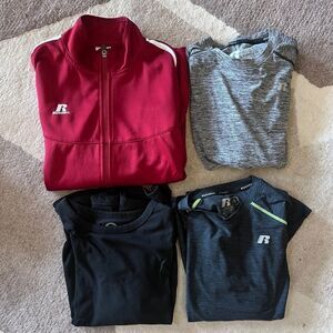 K101- Set of (4) long sleeve boys tops- Large